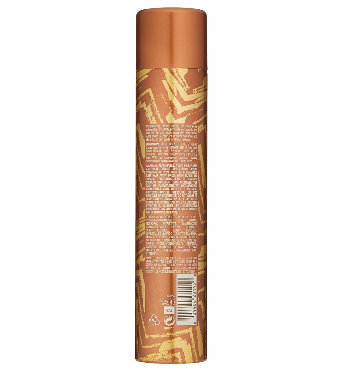 MIZANI HD Shyne Lightweight Hairspray - Weightless, Oil-Free Formula, Shine & Nourishment